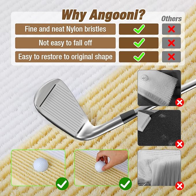 15.7" x 11.8" Golf Bunker Mat - Portable & Sturdy High-Performance Golf Practice Mat for Bunker Shots, Indoor & Outdoor Sand Chipping Mat- Perfect for Beginners, Pros, and Simulator Training