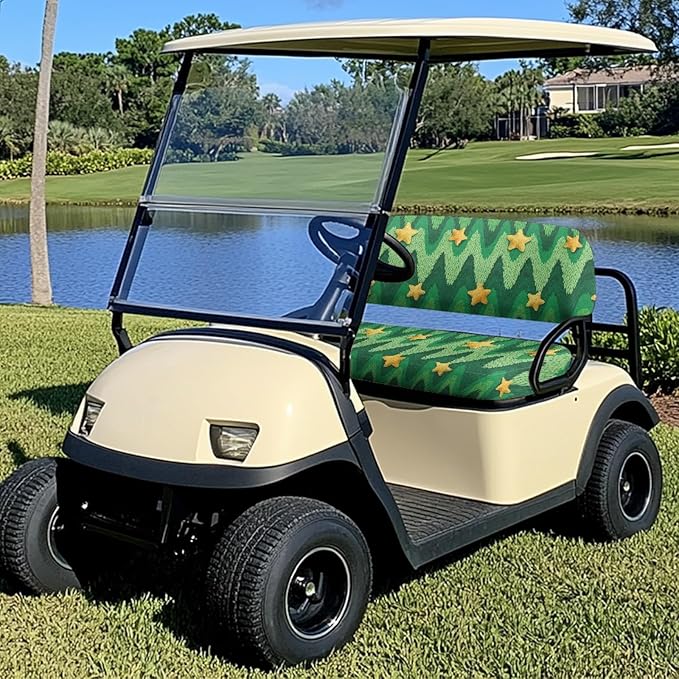 Fashion Print Golf Cart Seat Covers 2 Passenger Golf Cart Backrest Cover Golf Cart Seat Towel Gift for Friends