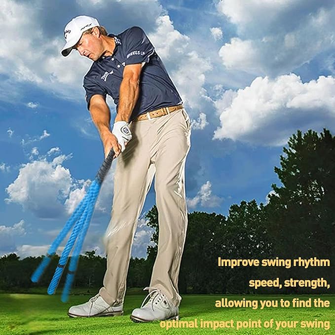 THE GOLFER STORE Golf Swing Training Aid,Golf Rope Swing Trainer, Golf Multi-Purpose Training Rope Suitable for Physical Training, Warm-Up Exercises, Strength and Rhythm Control