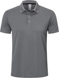 ZENGVEE Mens Polo Shirts Moisture Wicking Short Sleeve Performance Quick Dry Athletic Golf Shirts