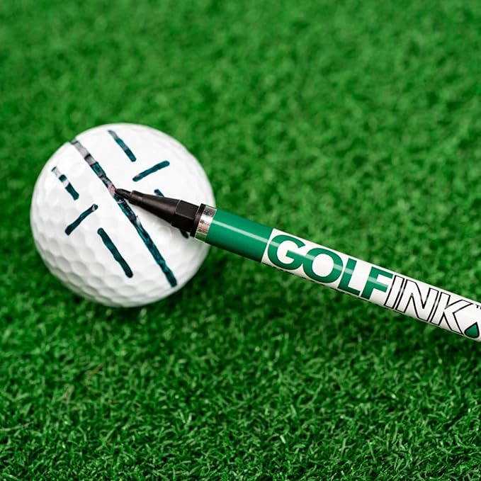 Flightpath GolfInk Marker Pens – Smudge-Free Tour Compliant Markers – Fine Tip, Leakproof Ink for Clean Golf Ball Identification or Liner Stencils – Long-Lasting, Permanent – 2 Pack (Green)