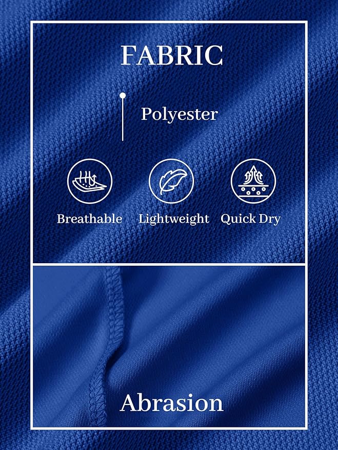 TACVASEN Mens Golf Shirt Dry Fit Mens Polo Shirts Short Sleeve Performance Golf Polos for Men with Collar Work Shirts