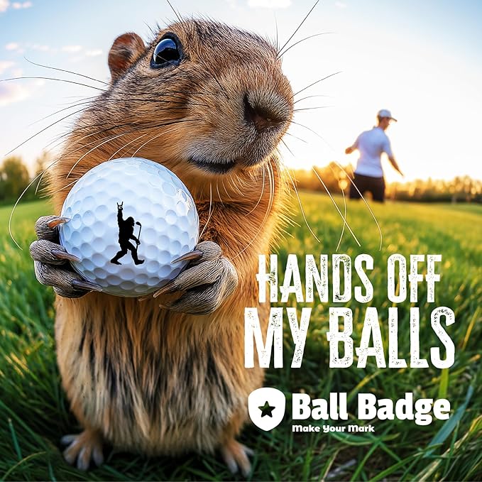 Ball Badge - Golf Ball Stamp (The Icon Series), Golf Ball Marker, Reusable Golf Ball Marking Tool to Identify Golf Balls