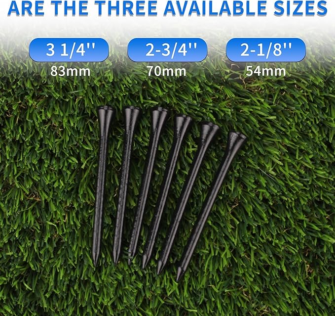 100pcs Personalized Golf tees, Printed with Your Name or Text Logo. Customized Black Wooden Golf tees, 3 1/4 inches, Personalized Golf Gifts