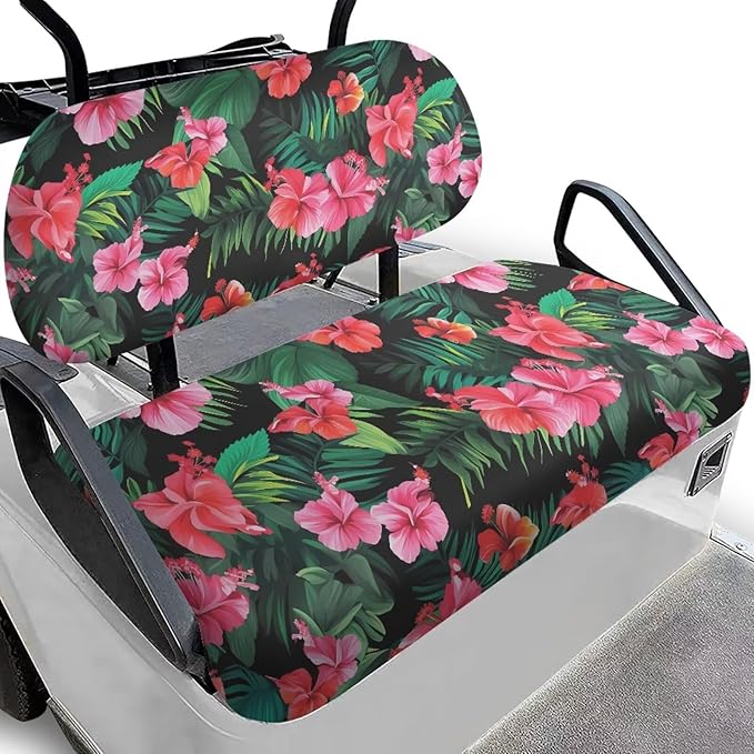 Golf Cart Seat Covers, Universal Fit & Nonskid Bottom Fits for Club Car 2 Person Seats Golf Carts