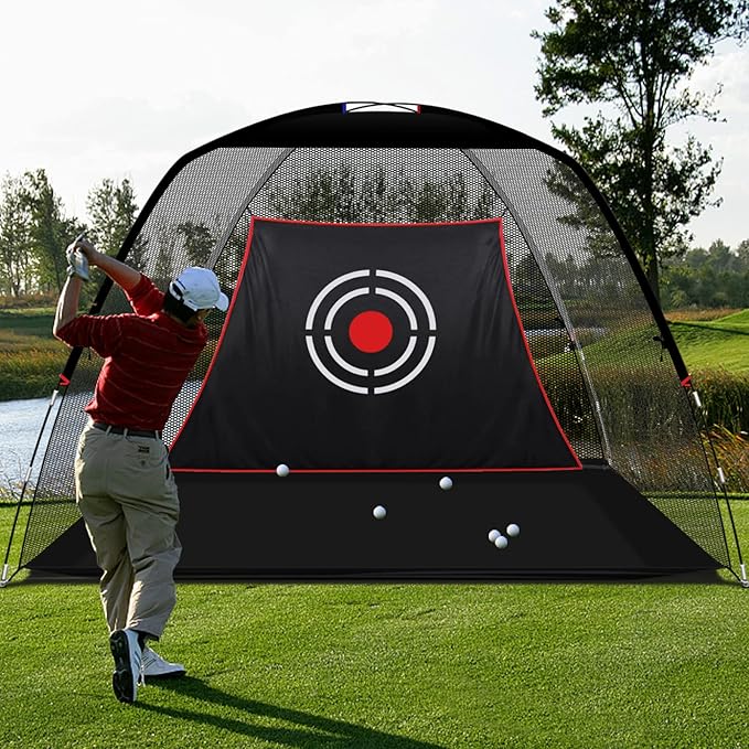 Golf Target Cloth - Heavy Duty Impact Screen for Golf Nets, Indoor/Outdoor Practice Hitting Training Aid with S-Hooks