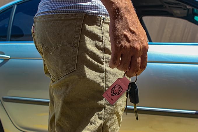 LaserGram Rectangle Keychain, Disc Golf, Personalized Engraving Included