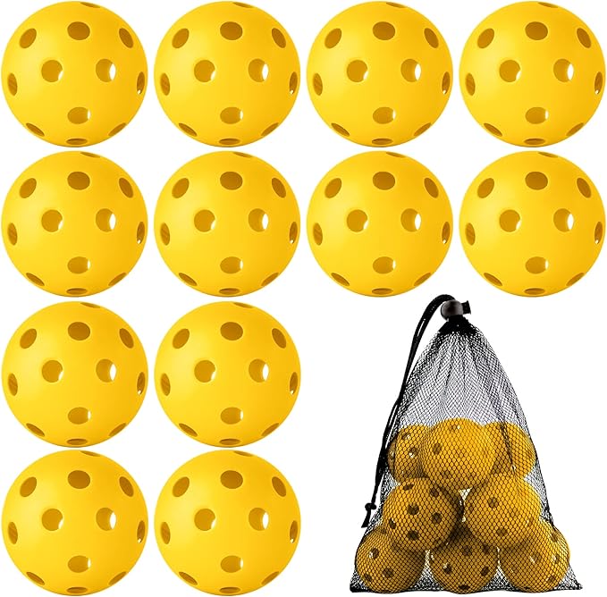 Coopay 12/50/100 Pack Baseball Practice Balls Plastic Training Balls Lightweight Hollow Softballs with a Drawstring Bag for Hitting, Baseball Training Indoor Outdoor Use