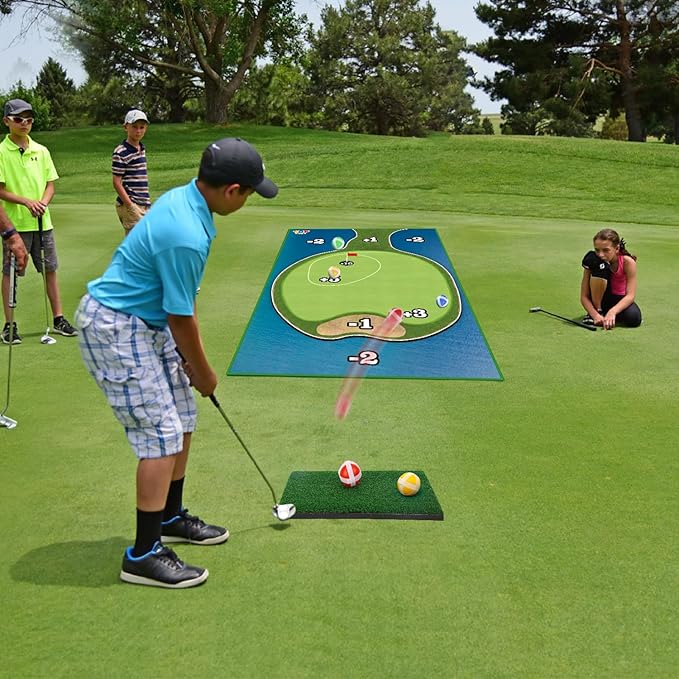 TOY Life Golf Chipping Game Set –Golf Sticky Battle Mat with 20 Sticky Balls & Hitting Mat, Fun Backyard Chip Game for Adults & Kids, Indoor/Outdoor Play