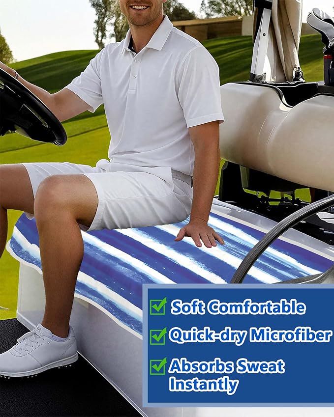 Comfortable Golf Cart Seat Covers, Soft Golf Cart Towel, Golf Cart Accessories, Club Car and Other 2-Seat Golf Carts