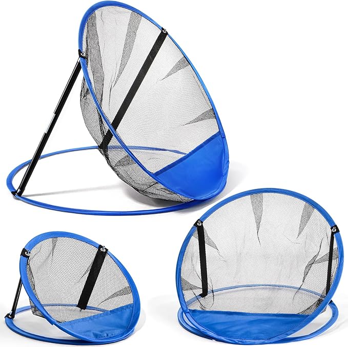 Jucoan Set of 3 Golf Chipping Net, 3 Sizes 12”, 18”, 24” Pop Up Golf Target Practice Net for Indoor Outdoor Backyard, Gift for Men, Father, Husband, Golfers