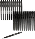 Amazon Basics Felt Tip Marker Pens, Versatile for Writing, Drawing, and Journaling, Black, 24-Pack