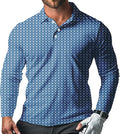 Men's Long Sleeve Golf Shirt Quick Dry 3 Button Work Fishing Outdoor Casual Collar Shirt