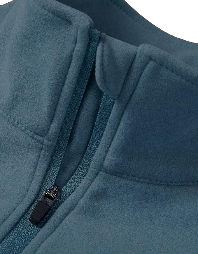 Willit Men's Fleece Pullover Winter Shirts Long Sleeve Quarter Zip Cold Weather Golf Hiking Casual Warm Shirts