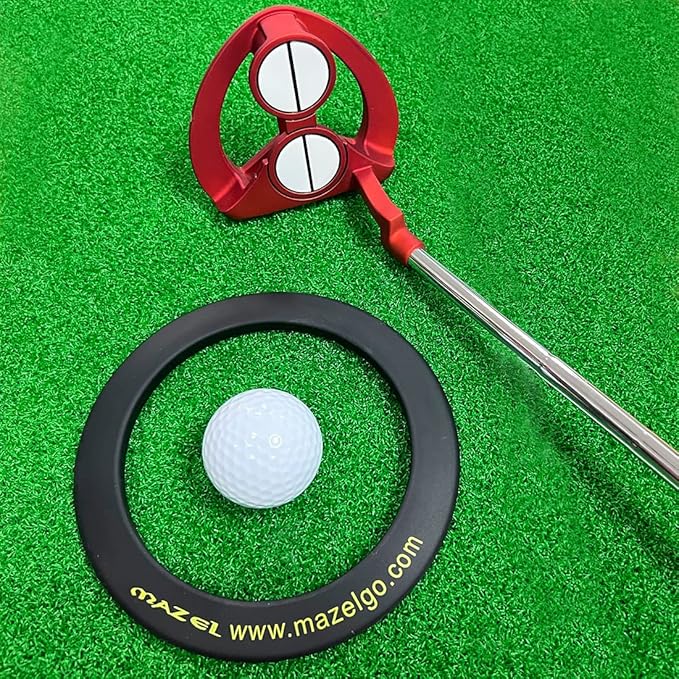 MAZEL Golf Putting Cup/Ring for Training Aid Indoor & Outdoor - All-Direction Practice Hole Putting Accuracy Trainer