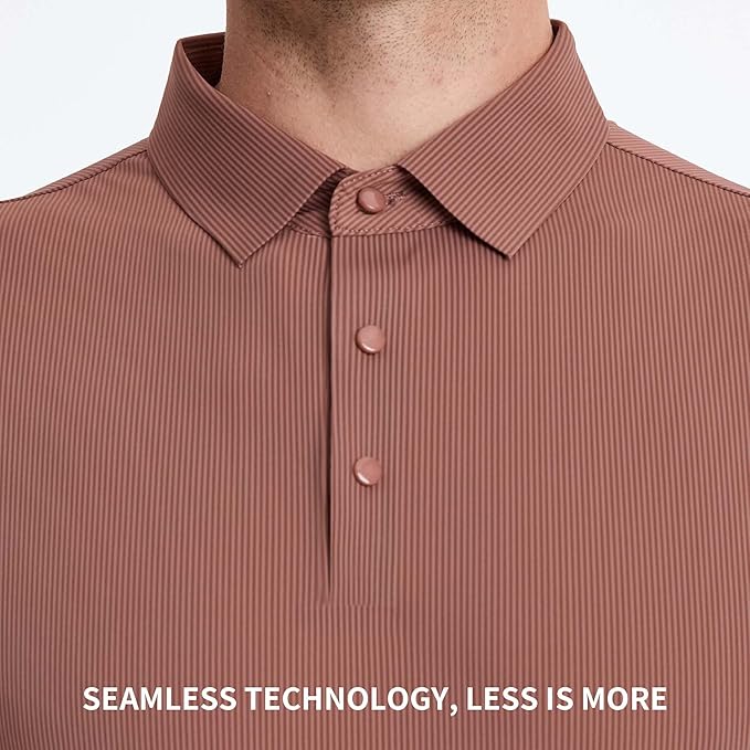Esabel.C Golf Shirts for Men Dry Fit Performance Short Sleeve Print Moisture Wicking Collared Shirt