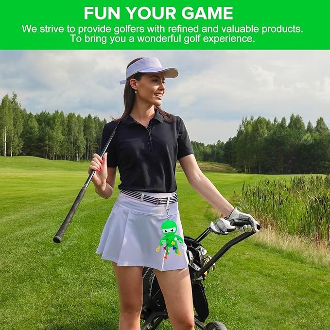 Golf Tee Holder, Ninja Portable Funny Golf Tees Holder Keychain Golf Gift Golf Accessories for Men & Women