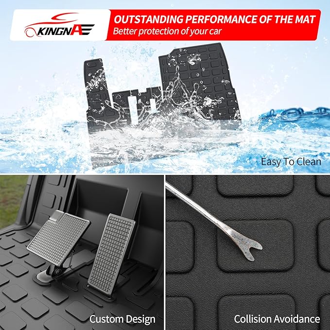 Floor Mats Compatible with 2007-2016 Yamaha Drive (Gen1)/Adventurer/G29/YDR TPE All Weather Guard Protector for 2015 Drive Accessories