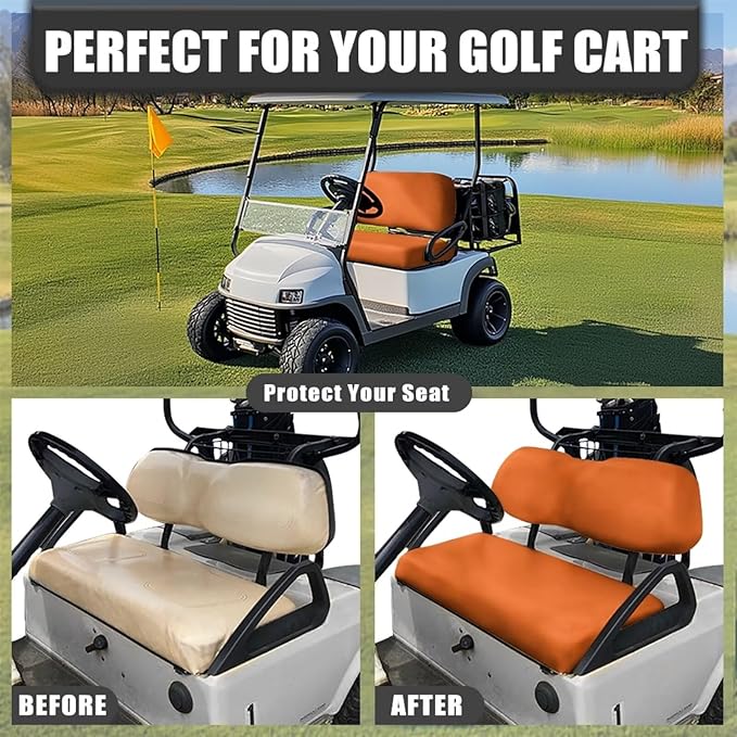 Fashion Print Golf Cart Seat Covers 2 Passenger Golf Cart Backrest Cover Golf Cart Seat Towel Gift for Friends