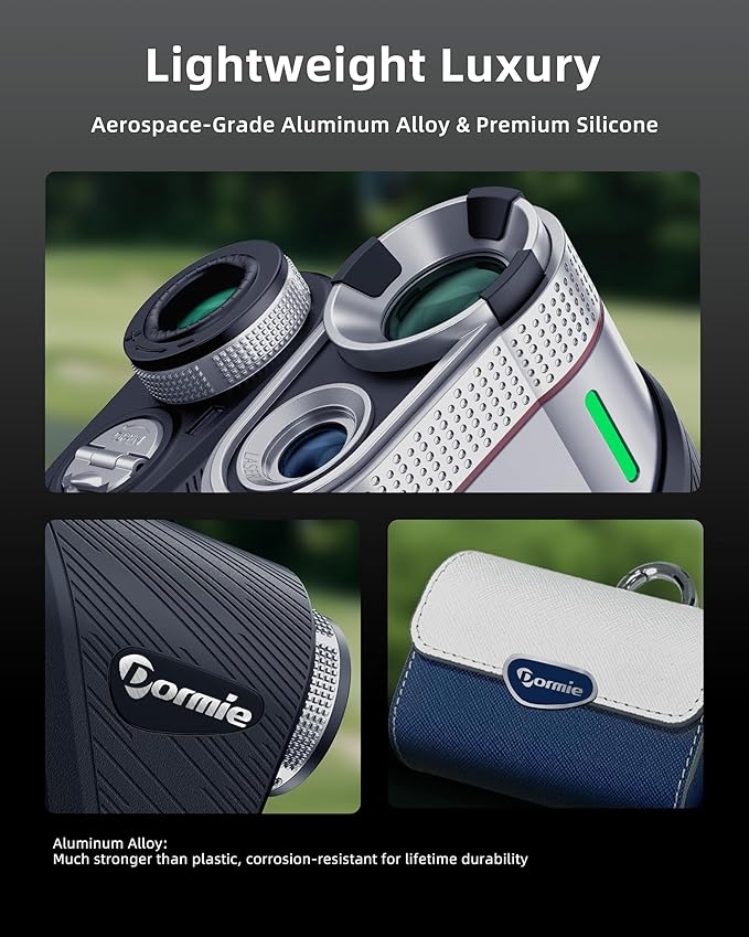 Dormie Golf Rangefinder with Slope,800 Yards Laser Range Finder Golfing,Aluminum Alloy Body,Flag Pole Locking Vibration,Slope Compensation,6X Magnification Rangefinder with Magnet