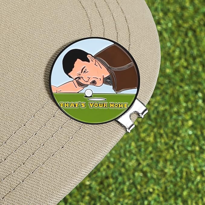 Enamel Golf Ball Marker with Magnetic Hat Clip - Funny Golf Accessories - Great Gift for Golf Lovers