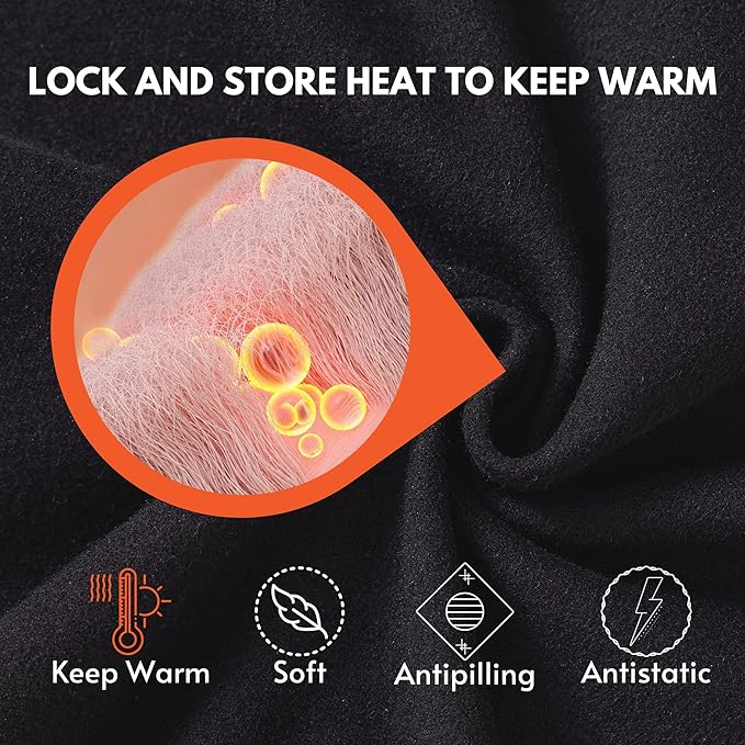 Willit Men's Winter Shirts Fleece Pullover with Pocket Quarter Zip Cold Weather Golf Hiking Casual Warm Shirts Long Sleeve