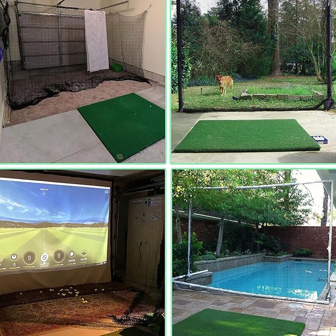 Golf Practice Net - Heavy Duty Nylon Netting, 10x10ft/10x15ft/10x20ft