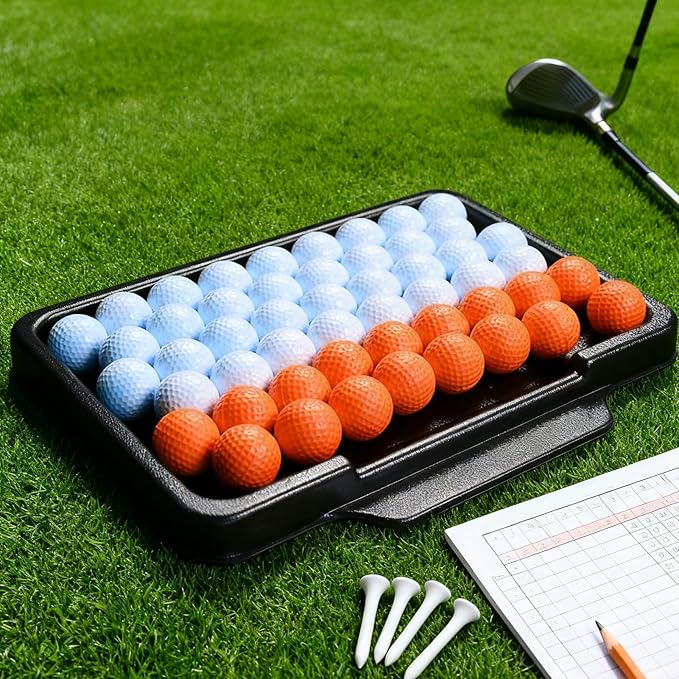 Golf Ball Tray, Weather Ready, 43x32.5x4cm, Golf Storage Organizer, Driving Range Accessory, Stable Structure, for Outdoor Backyard Driving Range Course
