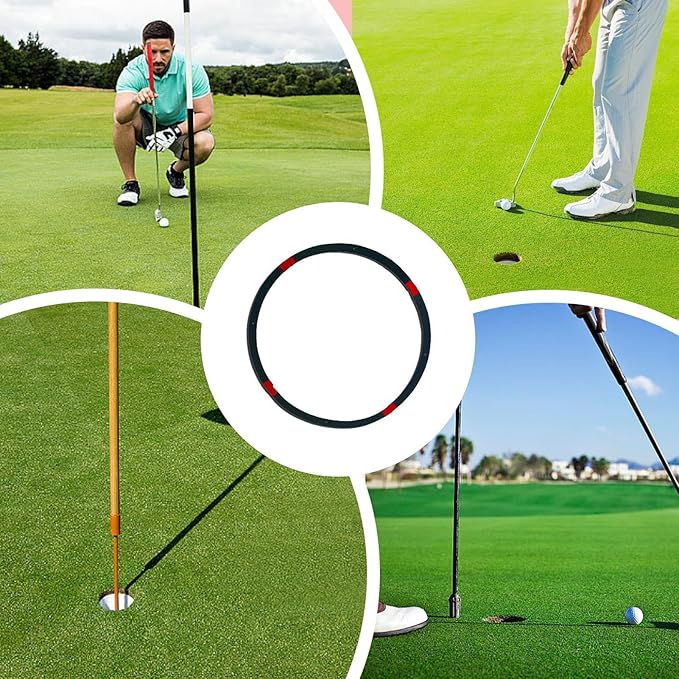 Precision Rings – Golf Chipping Circles, Putting Target Trainer | Flexible Visual Indicator Rings for Green Shot Control and Accuracy Practice, Lightweight Setup for Indoor Lawn Or Backyard Golf T