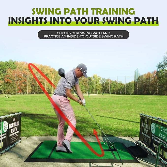 Golf Alignment Stick Holder - Golf Alignment Sticks Made of Metal, Golf Training Aid for Swing Plane and Swing Path Training, Golf Swing Trainer for Golf Practice Accessories