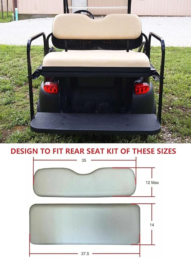 Huskey Parts Company Charcoal Gray Seat Cover for Club Car DS Golf Cart 2000.5-2013, Front Rear Seat