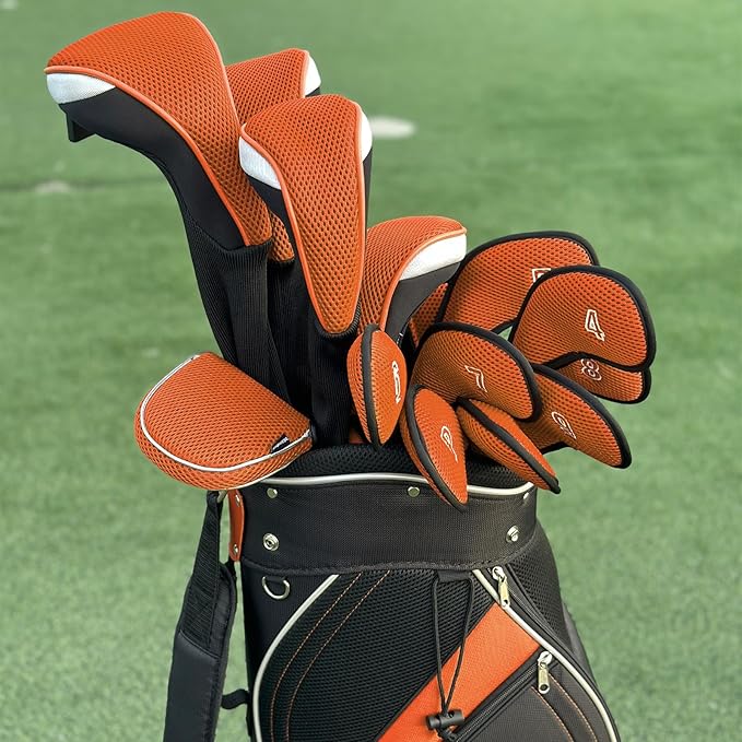 Andux 4pcs/Pack Long Neck Golf Hybrid Club Head Covers Dial No. Tag CTMT-02