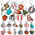Batiyeer 72 Pack Baseball Keychains Bulk Party Favors Sports Ball Key Chains Funny Keyring Gifts for Women Men Birthday Supplies