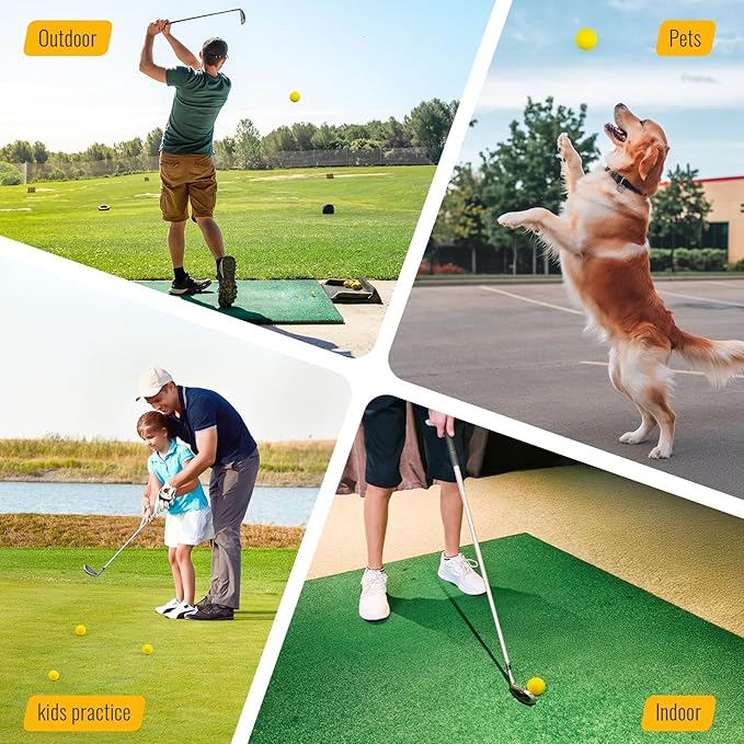 JAYA 24 Pack Foam Golf Practice Balls, Realistic Feel and Limited Flight, Soft for Indoor or Outdoor Training