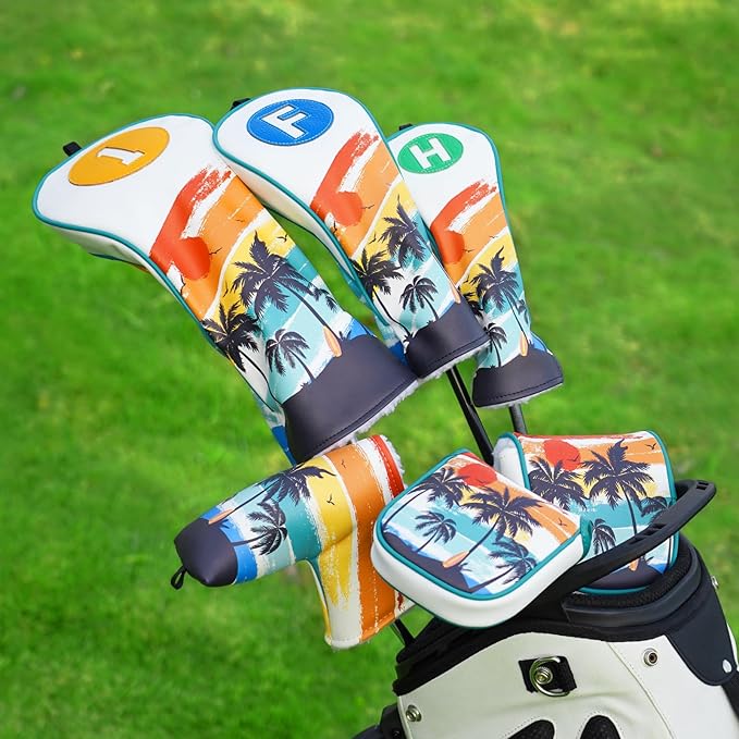 Golf Putter Cover Half Mallet Golf Club Head Covers Protector Magnetic Closure for Scotty Cameron Taylormade Odyssey Club Headcover Coco