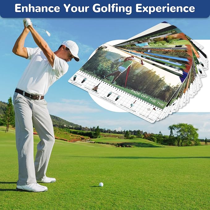 Golf Reference Cards - Essential Golf Rules & Tips | Waterproof, Durable, Compact Design for Golfers | Perfect for Beginners & Pros | Improve Your Game Instantly