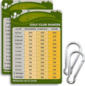 Golf Club Distance Card - 5.12" x 3.54" Golf Club Range Chart Card Quick Reference Yardage Card, Golf Gifts Golf Accessories for Beginners, Average, Seasoned Golfers - Easy to Clip On Golf Bag