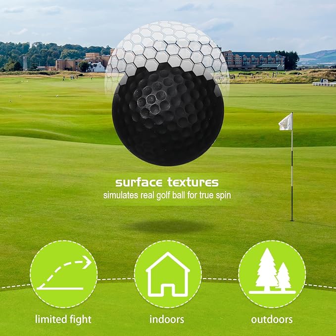 Yilloog 120 Pack Foam Golf Practice Balls Bulk, Soft Foam Balls for Golf Practice, Realistic Feel and Limited Flight Training for Indoor or Outdoor Party