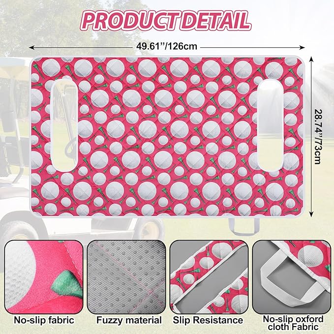 Golf Cart Seat Covers Winter Plush Universal Seat Towel Blanket with Soft Plush Surface for 2 Person Seats Golf Cart Accessories, 49.7"x 28.8"