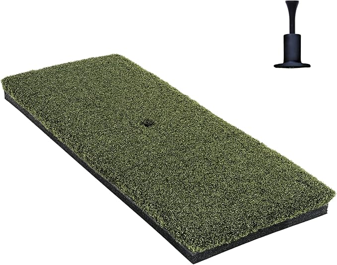 The Original Country Club Elite® by Real Feel Golf Mats® 10”X24” Hitting Strip | Heavy Duty Commercial Practice Mat | Accepts A Real Tee | Swing Down and Through | Indoor/Outdoor