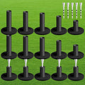 FINGER TEN Golf Rubber Tees Driving Range 3 Inch 1.5'' 2.25'' 2.75'' 3.13'' Tee Holder for Mat 1.5'' 2'' with Plastic Tees Indoor Outdoor Use