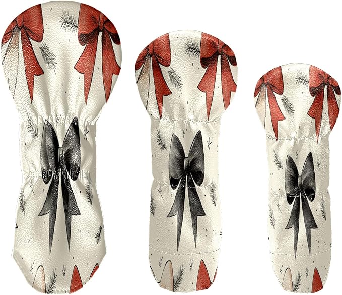 Funny Butterfly Colorful Golf Head Covers for Driver, Fairway, Hybrid & 3 Wood Premium PU Leather with Soft Velvet Lining Waterproof & Scratch-Resistant Unique Golf Gift for Men & Women