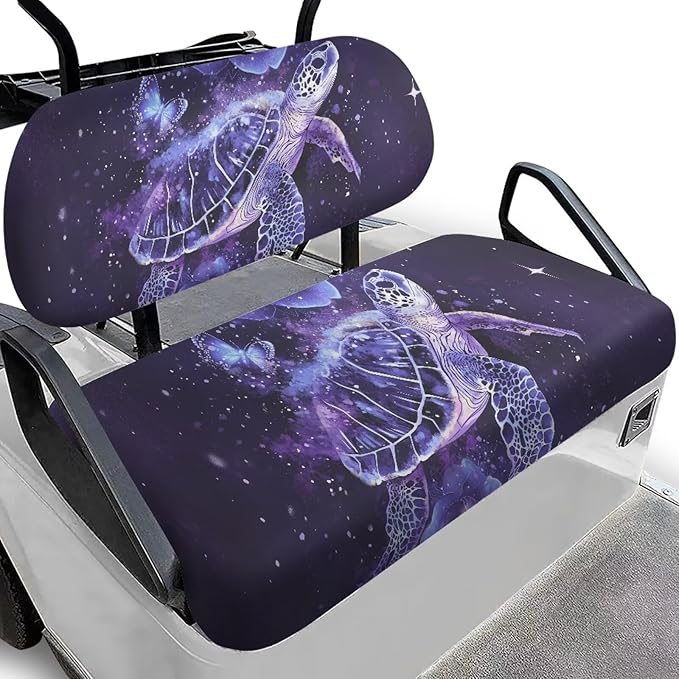 Golf Cart Seat Covers, Universal Fit & Nonskid Bottom Fits for Club Car 2 Person Seats Golf Carts