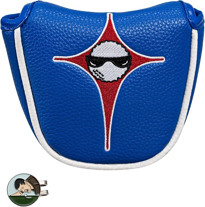Golf Club Headcover Poker Element Embroidery Design Magnetic Closure Elegant Premium PU Leather Driver Fairway Wood Hybrid Blade Mallet Putter Cover Wood Head Cover