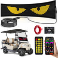 Golf Cart Multiple Devil Eyes Light Sign, 23.42"x4.72" Programmable LED Display for Windshield with App Control, DIY Pattern Flexible Screen LED Lights for Festivals Decoration