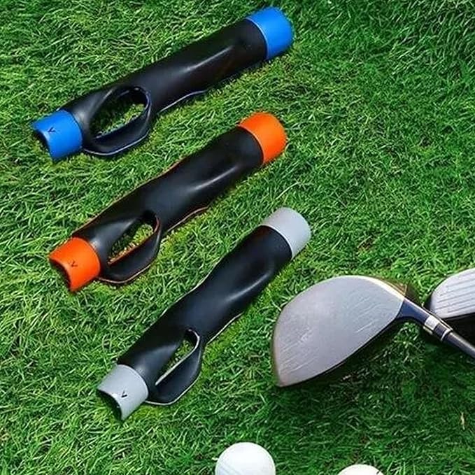 2 Pcs Blue Golf Grip Trainer for Right Hand - 6 inch Golf Swing Practice Tool to Fix Hand Position & Improve Swing,Correct Aid for Beginners,
