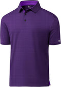 JACKETOWN Mens Polo Shirts Short Sleeve Print Dry Fit Performance Moisture Wicking Casual Collared Golf Shirts