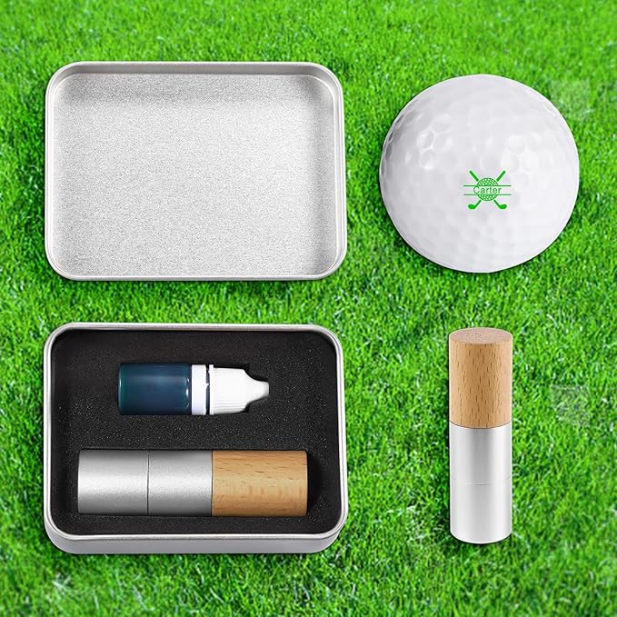 Personalized Name Golf Ball Stamper, Gifts for Men Dad Husband, Self-Inking Golf Ball Stamp Markers, Golfer Gift Golfing Accessories