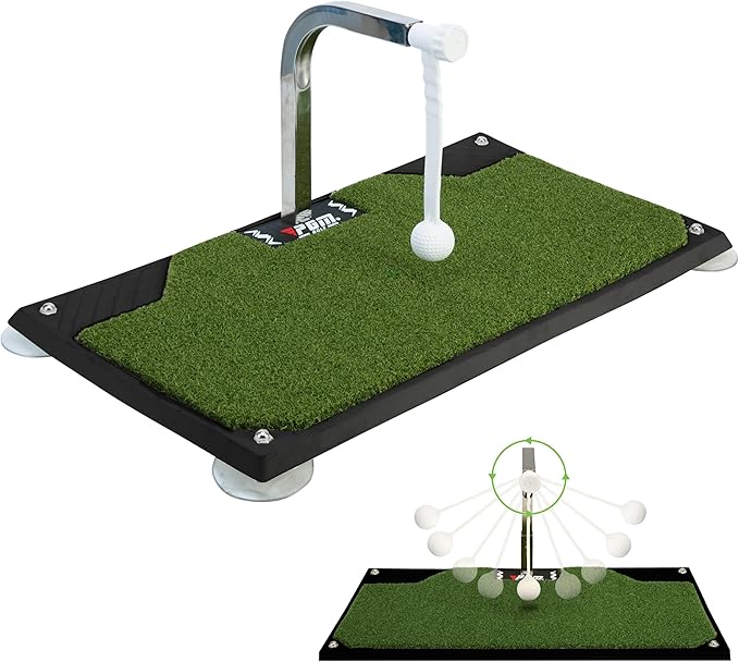 PGM Golf Swing Trainer - Golf Training Equipment with 5 Adjustable Height - Pure Path Swing Practice Mat Training Aid for Indoor Outdoor Home