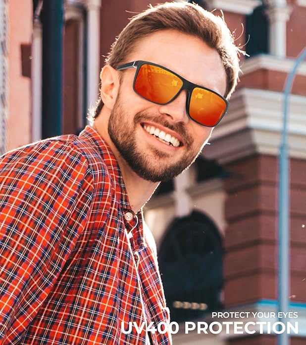 KALIYADI Polarized Sunglasses for Men and Women, Mens Sun Glasses with UV Protection for Driving Fishing Golf (3 Packs)